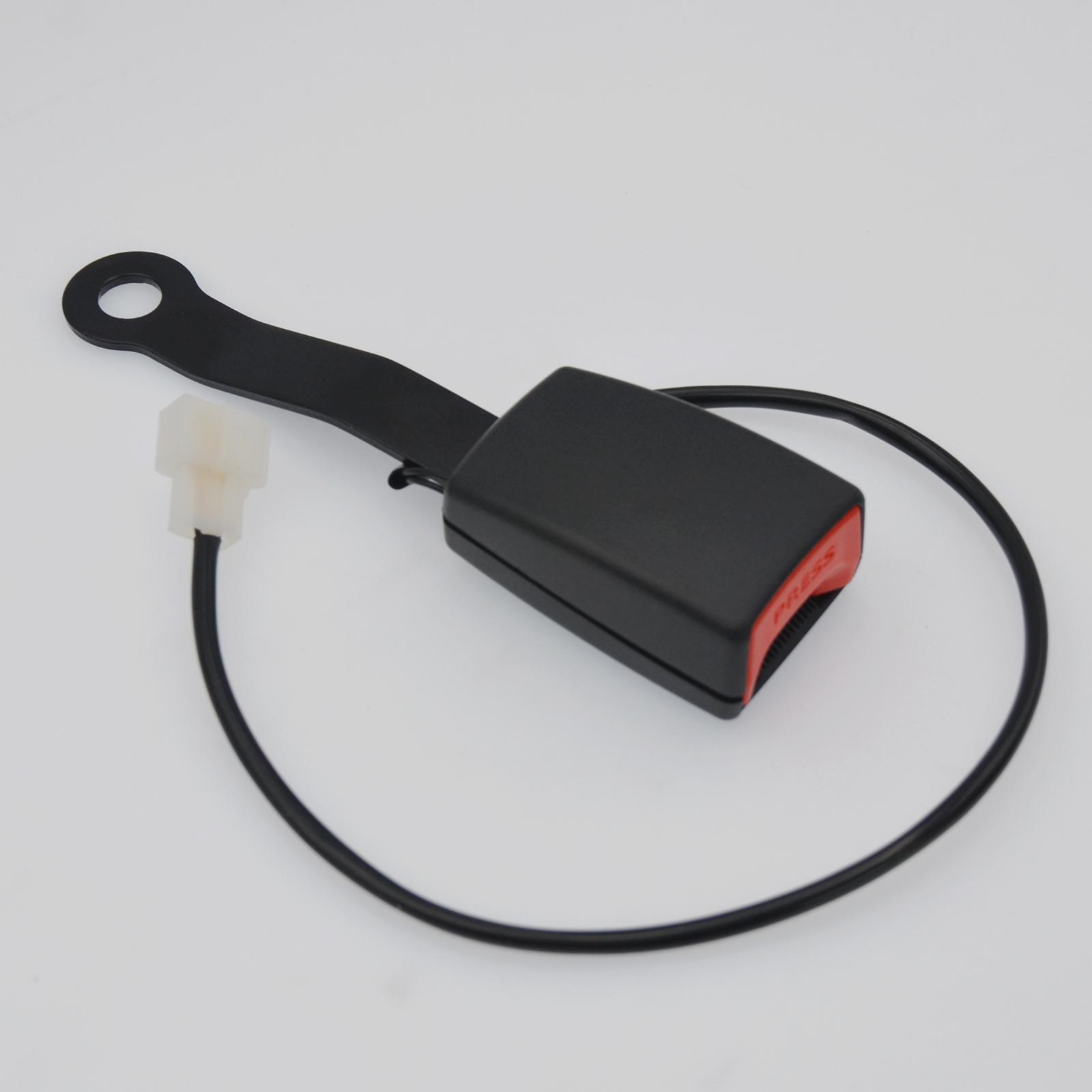 Auto 22mm Car Front Seat Belt Buckle Socket Plug Connector w/ Warning Cable