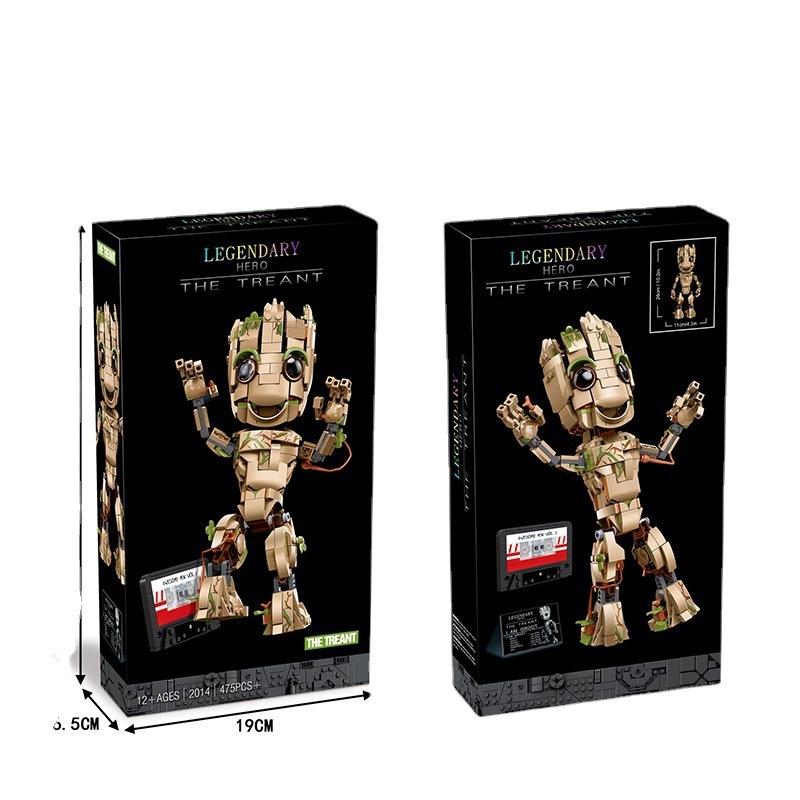 Marvel Tôi là một món đồ chơi lớn để xây dựng, được thiết lập với con số Baby Groot từ Guardians of the Galaxy 2, món quà tuyệt vời cho sinh nhật