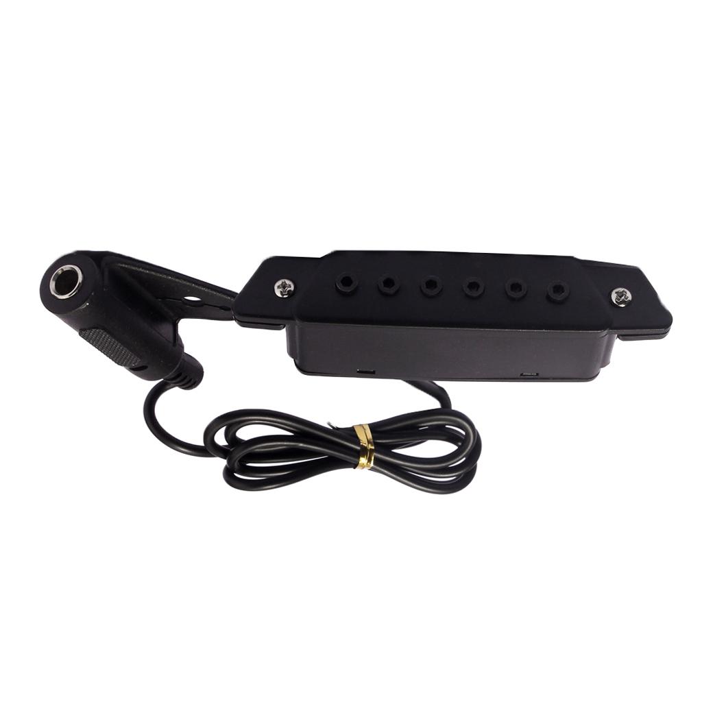 Magnetic Soundhole Pickup for Acoustic Guitar EQ with 6.35mm Output Endpin Jack