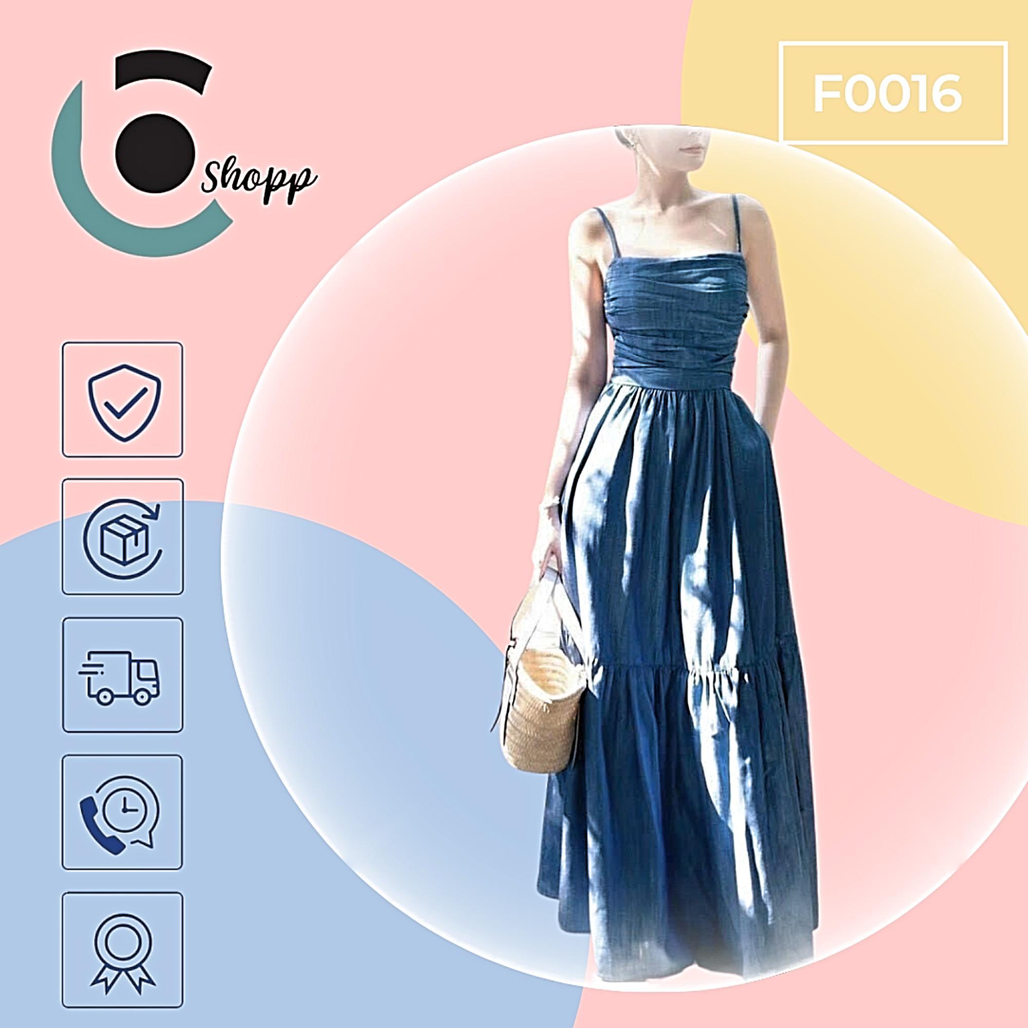 Đầm maxi 2 dây nhúng cao cấp