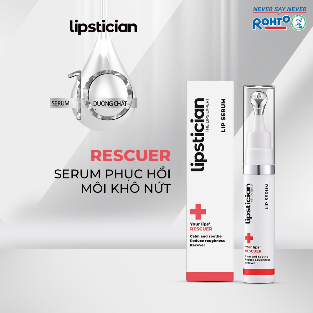 Serum dưỡng môi, phục hồi khô nứt Lipstician Lip Serum Rescuer 9g