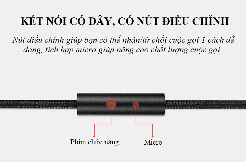 Tai Nghe Có Dây KH-A.103 Thiết Kế Tinh Tế, Năng Động, Hiện Đại