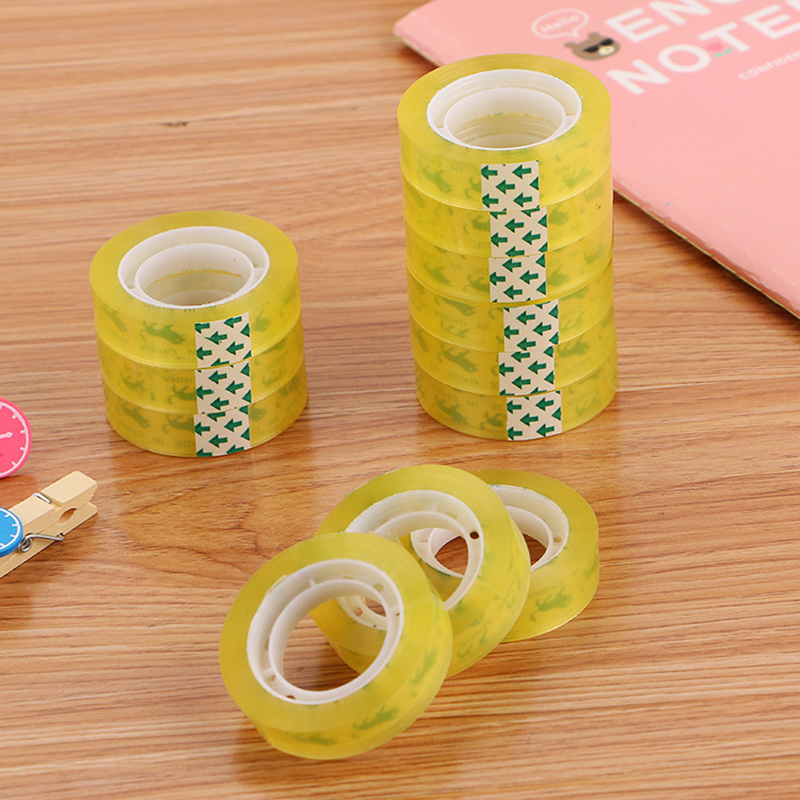 10 PCS Clear Duct Tape/ Stationery / Office Supplies, Length 30 meters, Width 12 mm, Available 【lyfs】