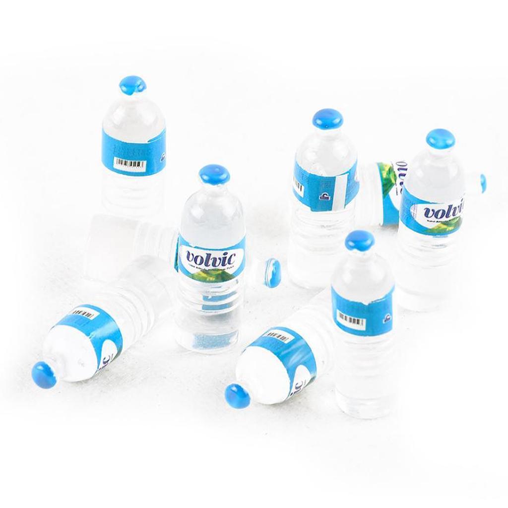 10pcs Mini Resin Craft Micro Landscaping Decor Water Bottles for Doll House
