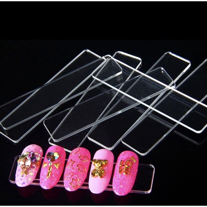 Set 10 thanh trưng bày mẫu nail Hàn Quốc đẹp - 1 thanh dán được 5 móng nhận đặt theo yêu cầu