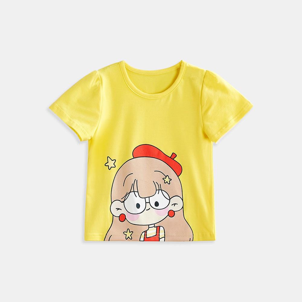 ÁO THUN CHO BÉ GÁI IN HÌNH CÔ BÉ