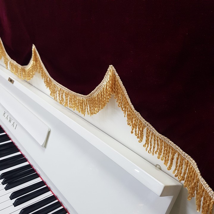 Khăn Phủ Đàn Piano nhung đỏ vải dày mềm mượt