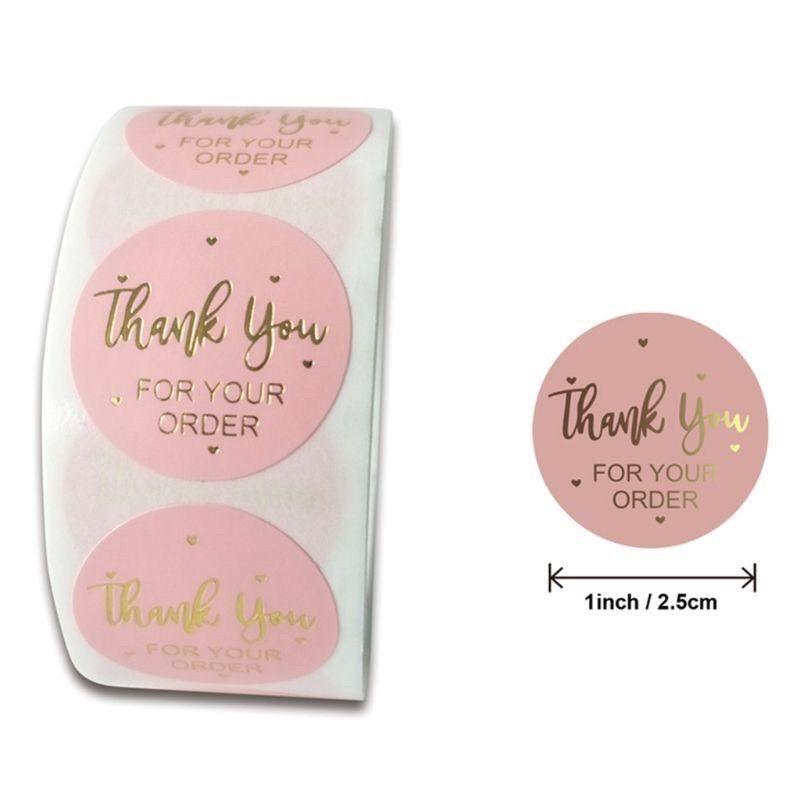 Combo 100c Tem Dán Thank You 2.5cm Sẵn Keo Dán