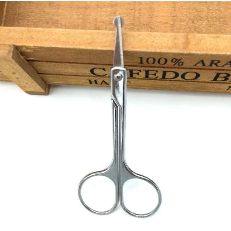 Kéo Cắt Tỉa Lông Mũi Đầu Tròn Kềm Thép Không Gỉ Cao Cấp Thiết Kế Nhỏ Gọn Nhẹ An Toàn