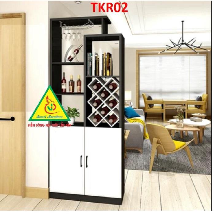 TỦ KỆ TRANG TRÍ KIÊM VÁCH NGĂN TKR02 - Nội thất lắp ráp Viendong Adv