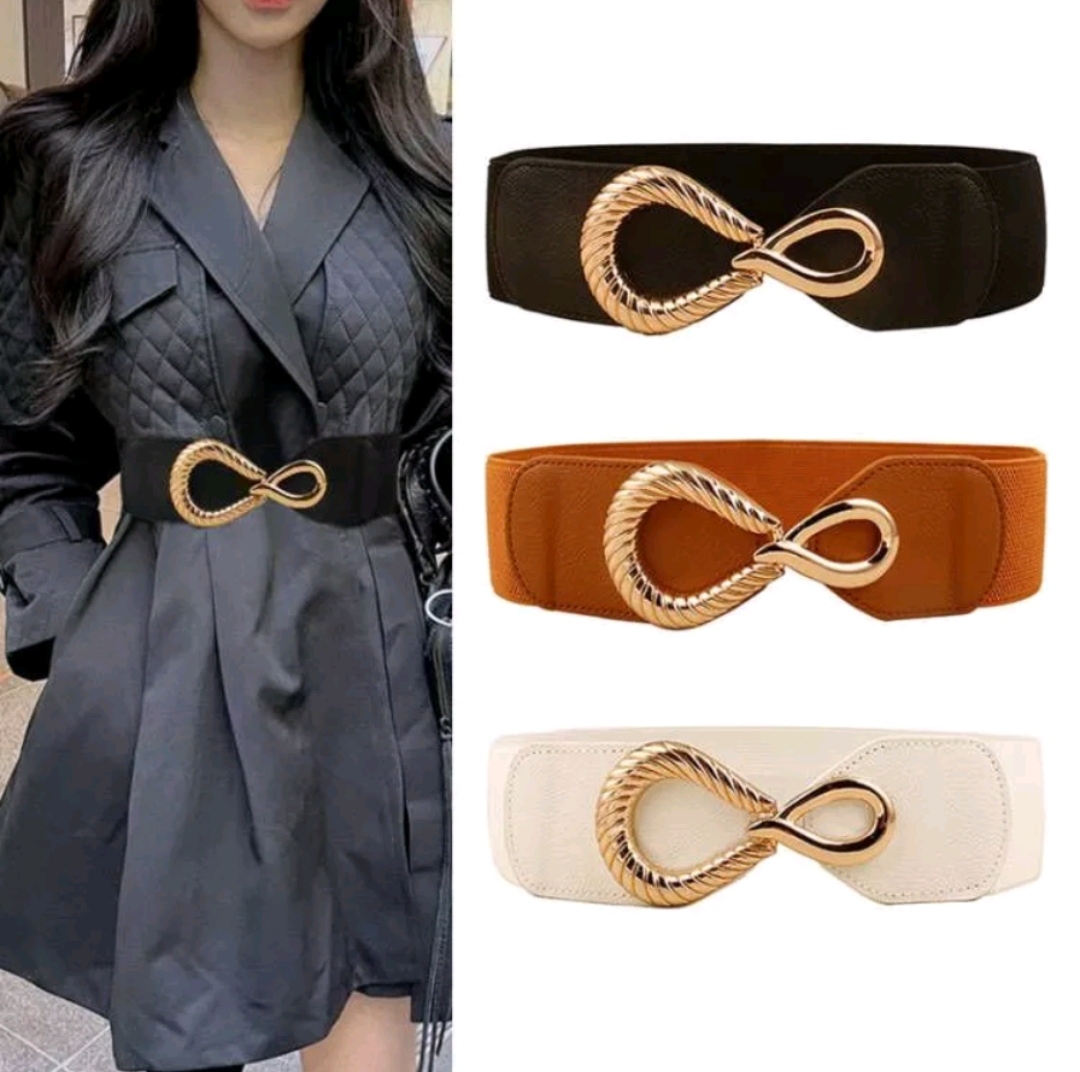 Thắt lưng nữ dây nịt nữ đai váy bản to 7cm Thun Co Giãn mang Đầm váy Casual Thời Trang Hàn QUốc dona23052901