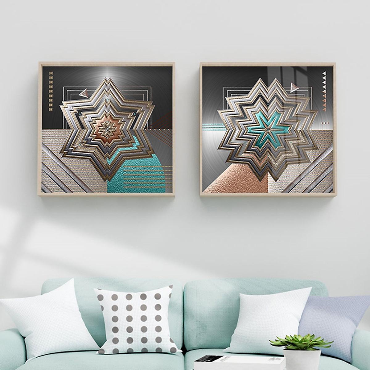 Tranh Canvas Treo Tường Hiện Đại _ Tranh Đôi Trừu Tượng