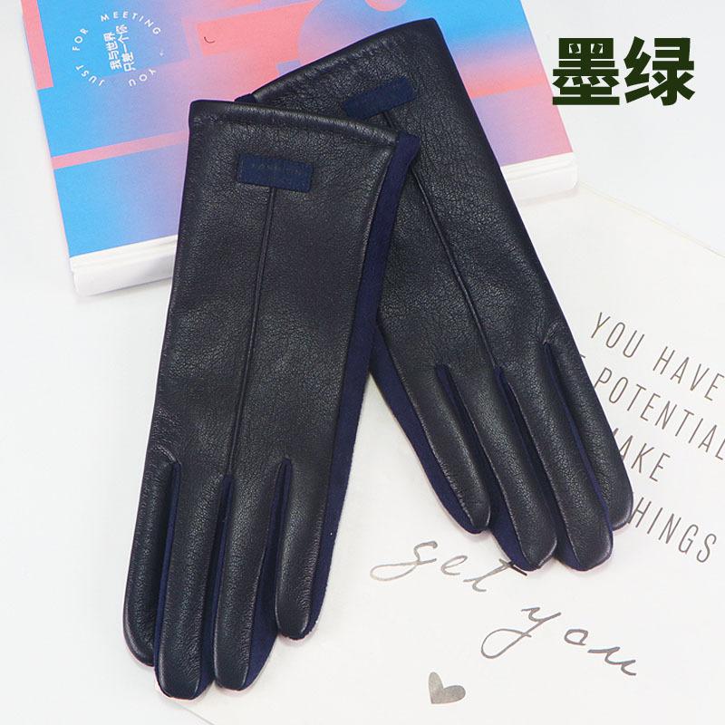 Đảm bảo chất lượng găng tay nữ mùa thu đông Plus nhung dày cưỡi ấm găng tay màn hình cảm ứng chống gió nam lái xe ngoài trời găng tay da
