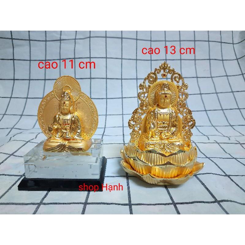 Tượng Phật Quan Âm 2 mặt nhỏ xi vàng