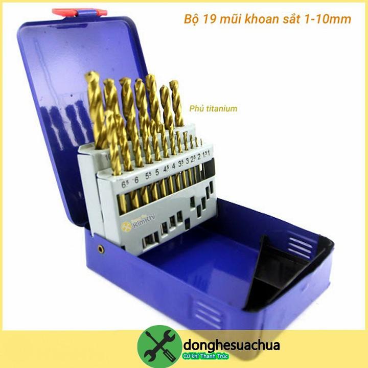 Bộ mũi khoan sắt C-Mart A0100C 19 cây