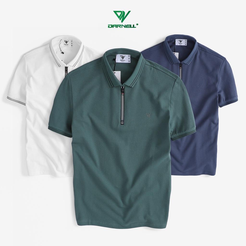 Áo thun polo nam DARNELL khoá kéo chất dệt kim cao cấp cực mềm mại slimfit DN64
