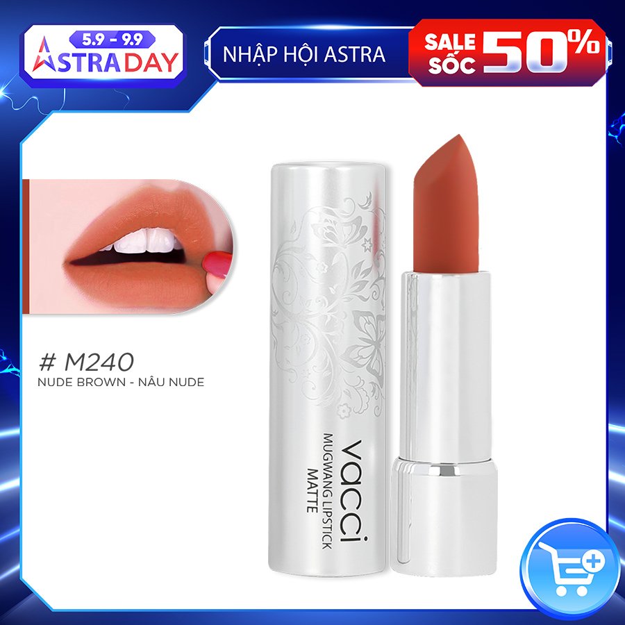 Son lì nhung cao cấp lâu trôi Vacci Mugwang Matte Lipstick - 210