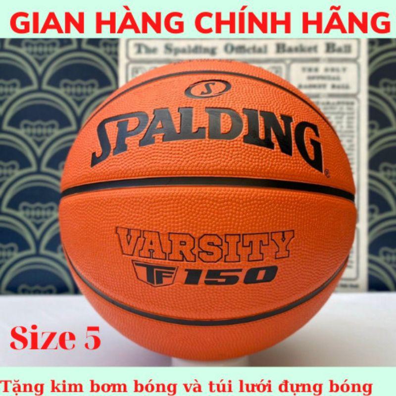 Quả bóng rổ Spalding Varsity TF 150 size 5- Tặng kim bơm bóng và túi lưới đựng bóng