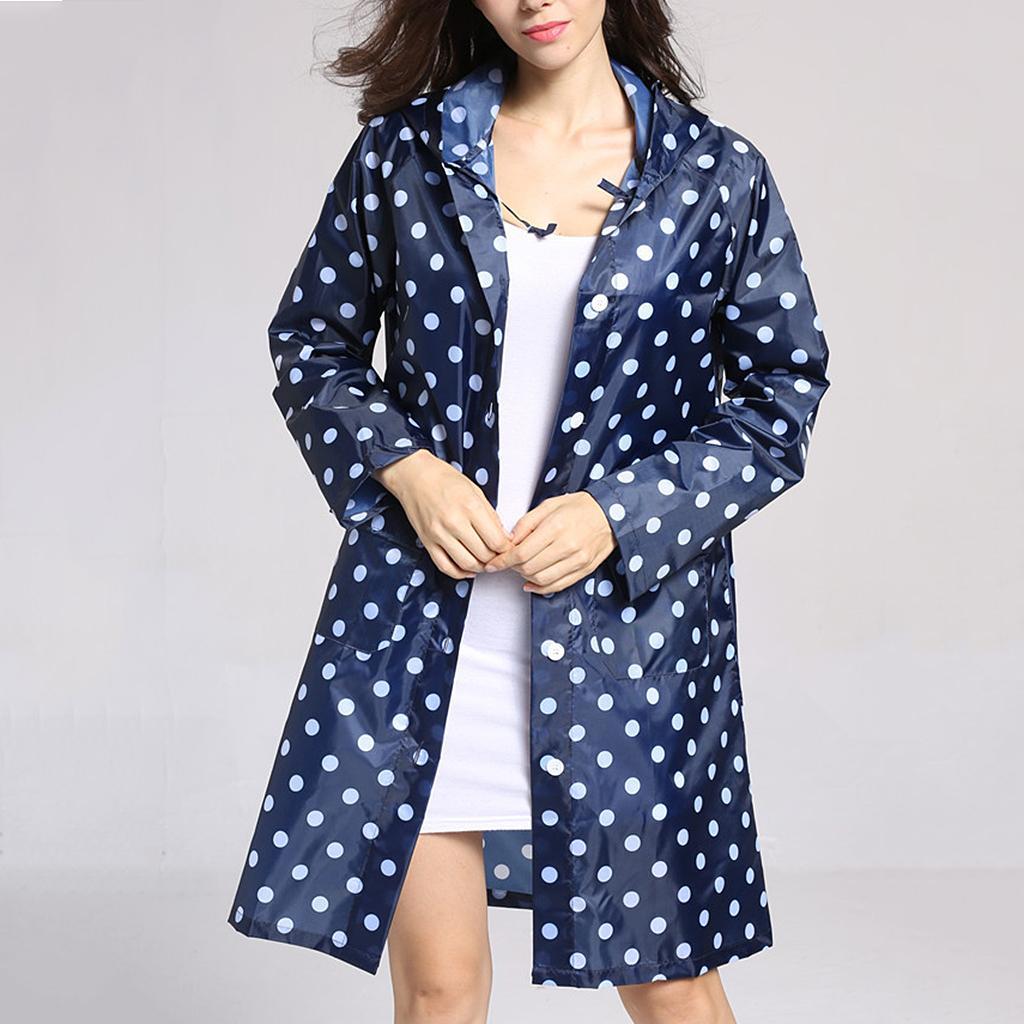 Blesiya Women Light Waterproof Jacket Outdoor Hooded Raincoat Folding Poncho