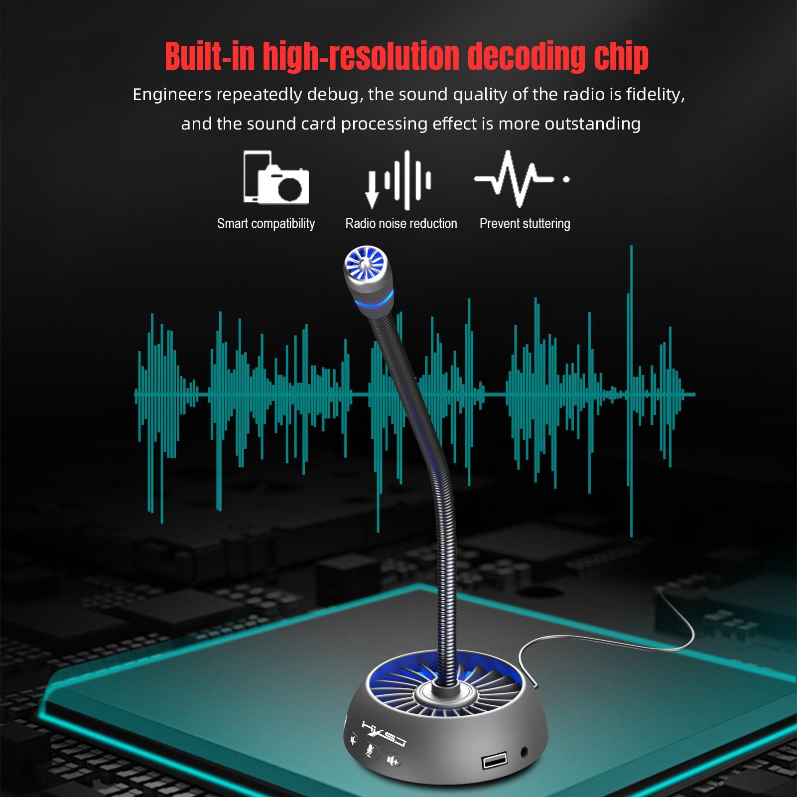 USB Lapel Microphone Omnidirectional Clip on Collar Condenser Mic