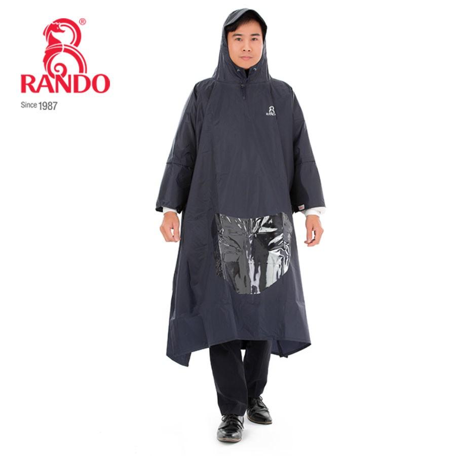 Áo mưa Poncho vải BEST có kiếng phủ đèn xe máy RANDO