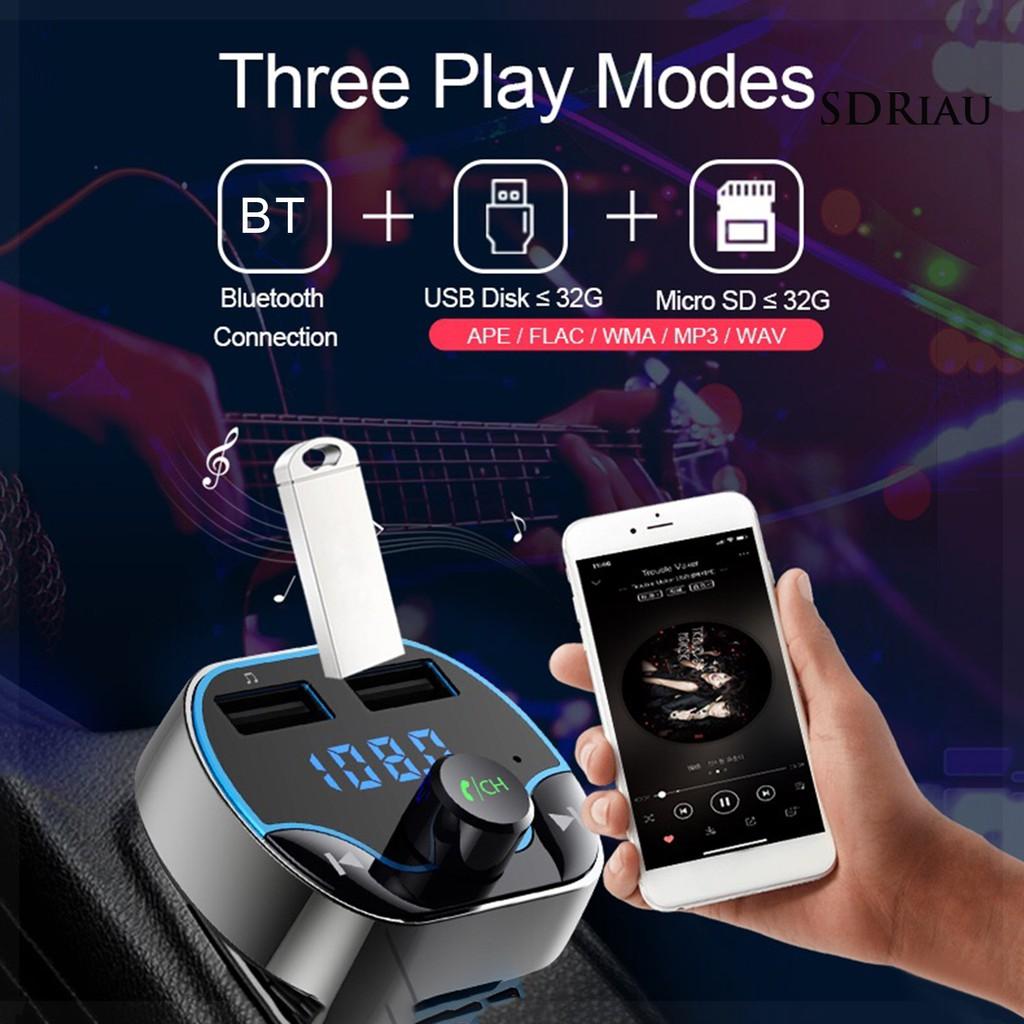 Củ Sạc Trên Xe Hơi Qcd_T24 Dual Usb Bộ Truyền Tín Hiệu Bluetooth