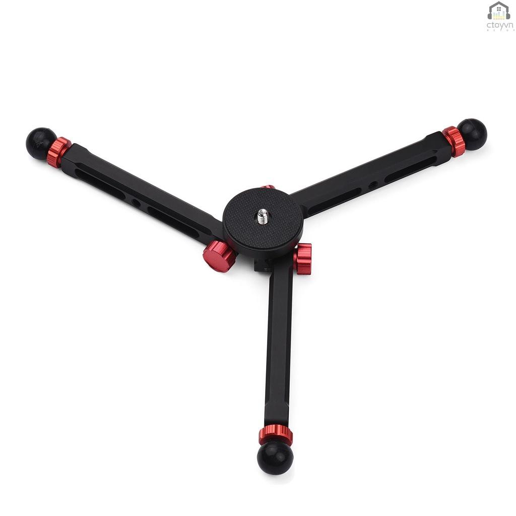 Giá đỡ ba chân mini bằng hợp kim nhôm để bàn có thể điều chỉnh 6 độ cao cho quay video Max 11lbs