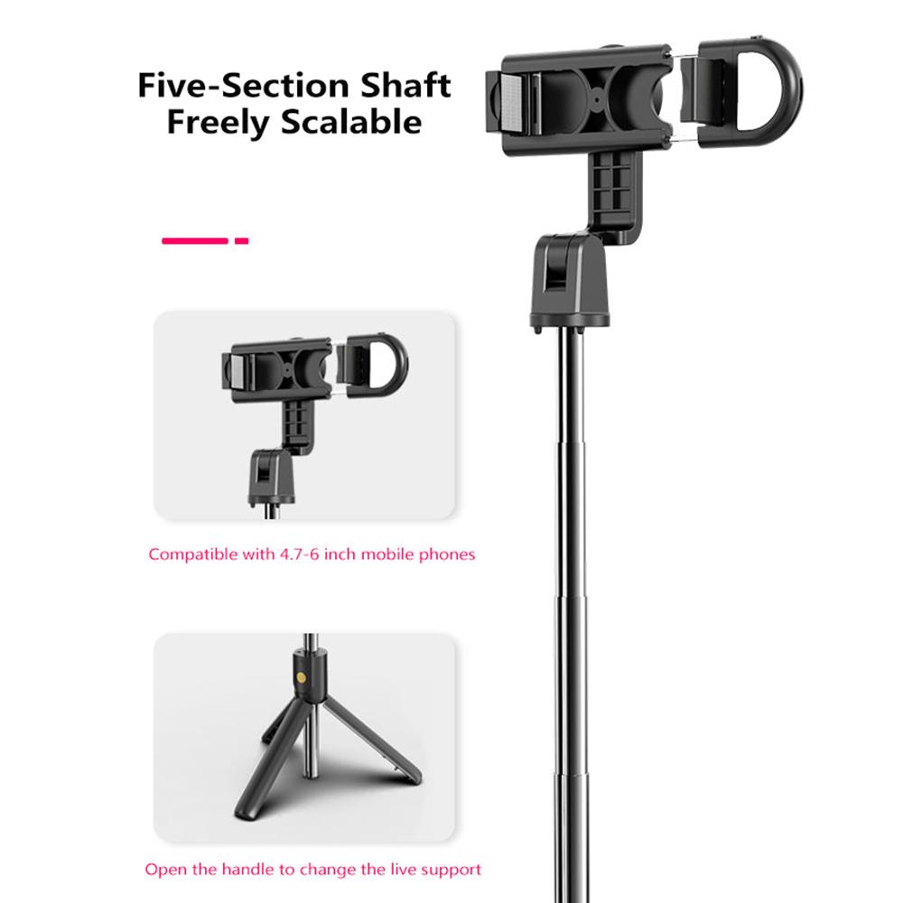 Gậy chụp ảnh tự sướng K10S Di động đa chức năng 3in1 5 phần có thể mở rộng có thể gập lại cho chân máy BT không dây