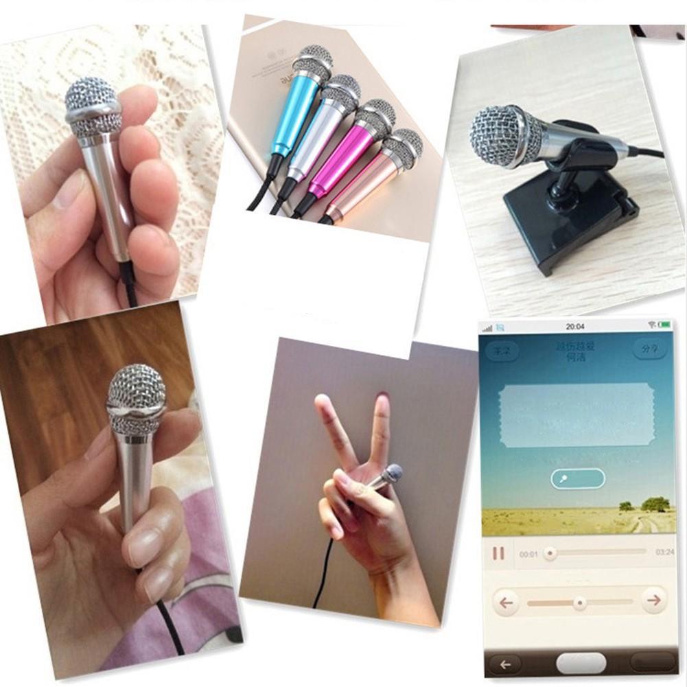 Micro hát karaoke mini dùng cho điện thoại Iphone Android với phích cắm 3.5mm