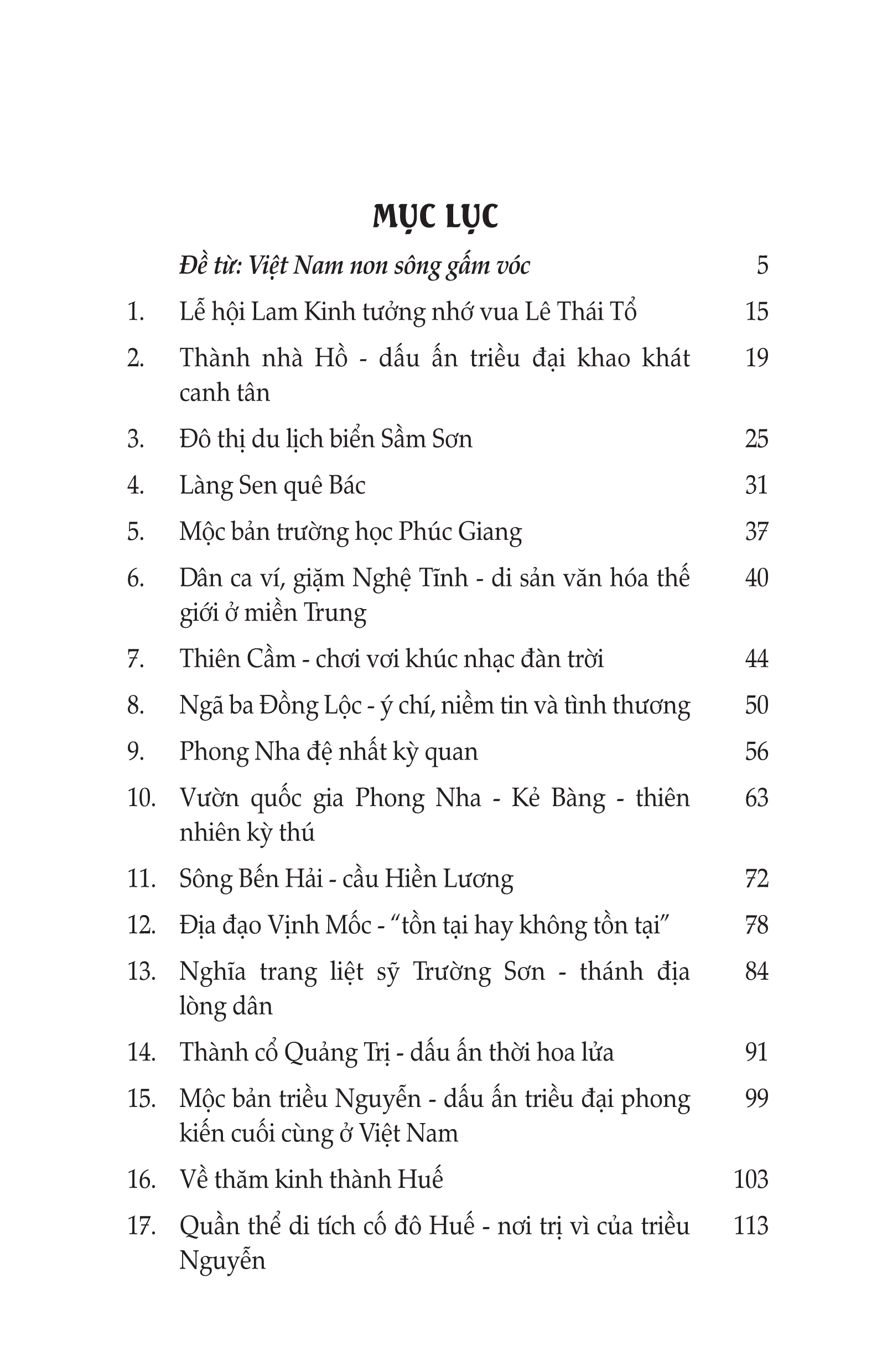 Việt Nam Non Sông Gấm Vóc - Miền Trung