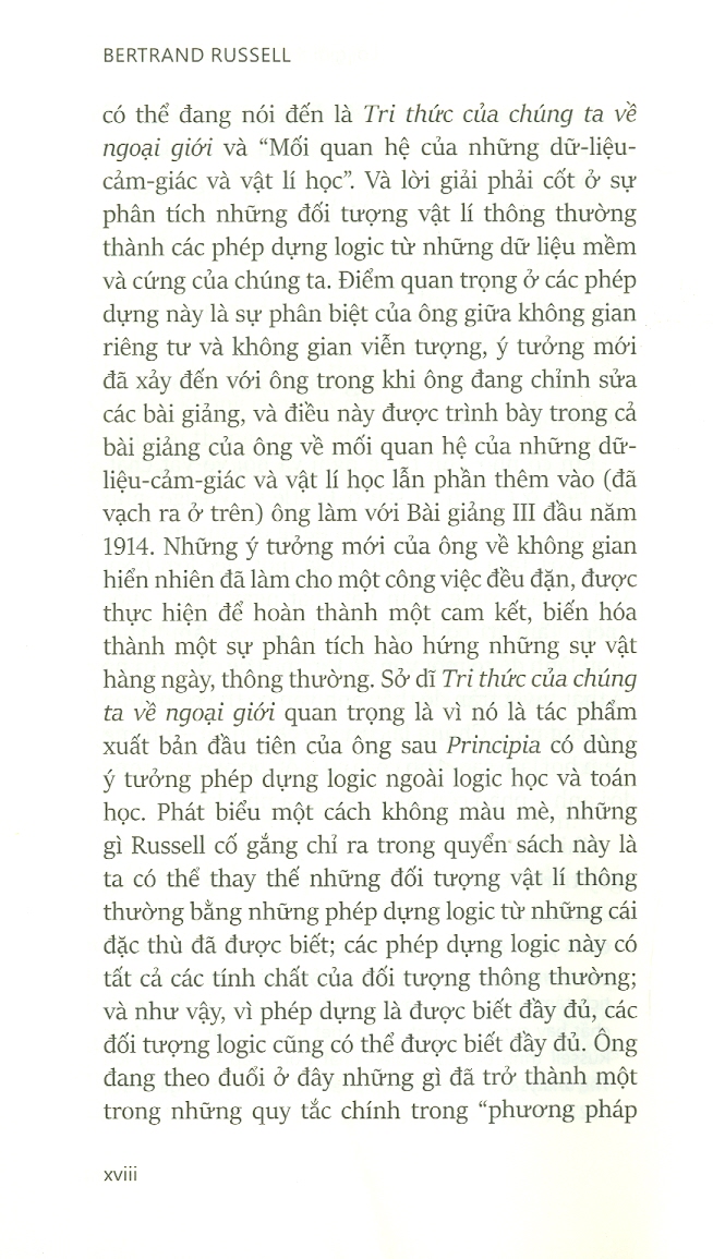 Sách IRED Books - Tri Thức Của Chúng Ta Về Ngoại Giới (Our Knowledge Of The External World)