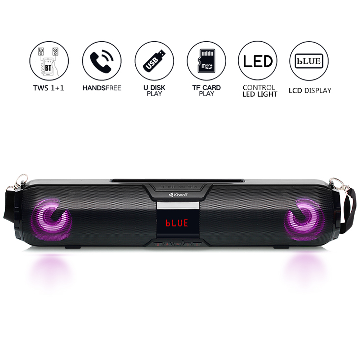 Loa Kisonli Bluetooth Không Dây KS-900 Tích Hợp Đồng Hồ, TF, FM - HÀNG CHÍNH HÃNG