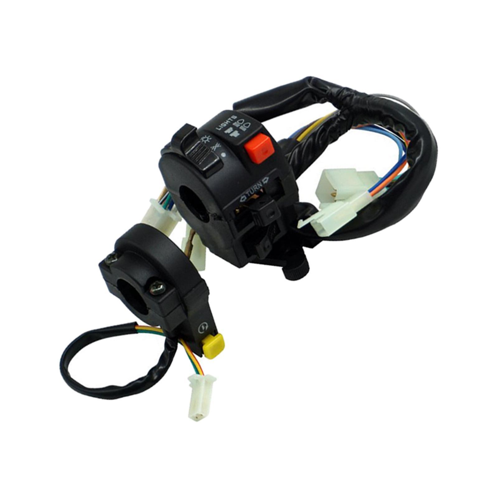 2 Pieces Handlebar Control Switch for Beam Start Stop Switch