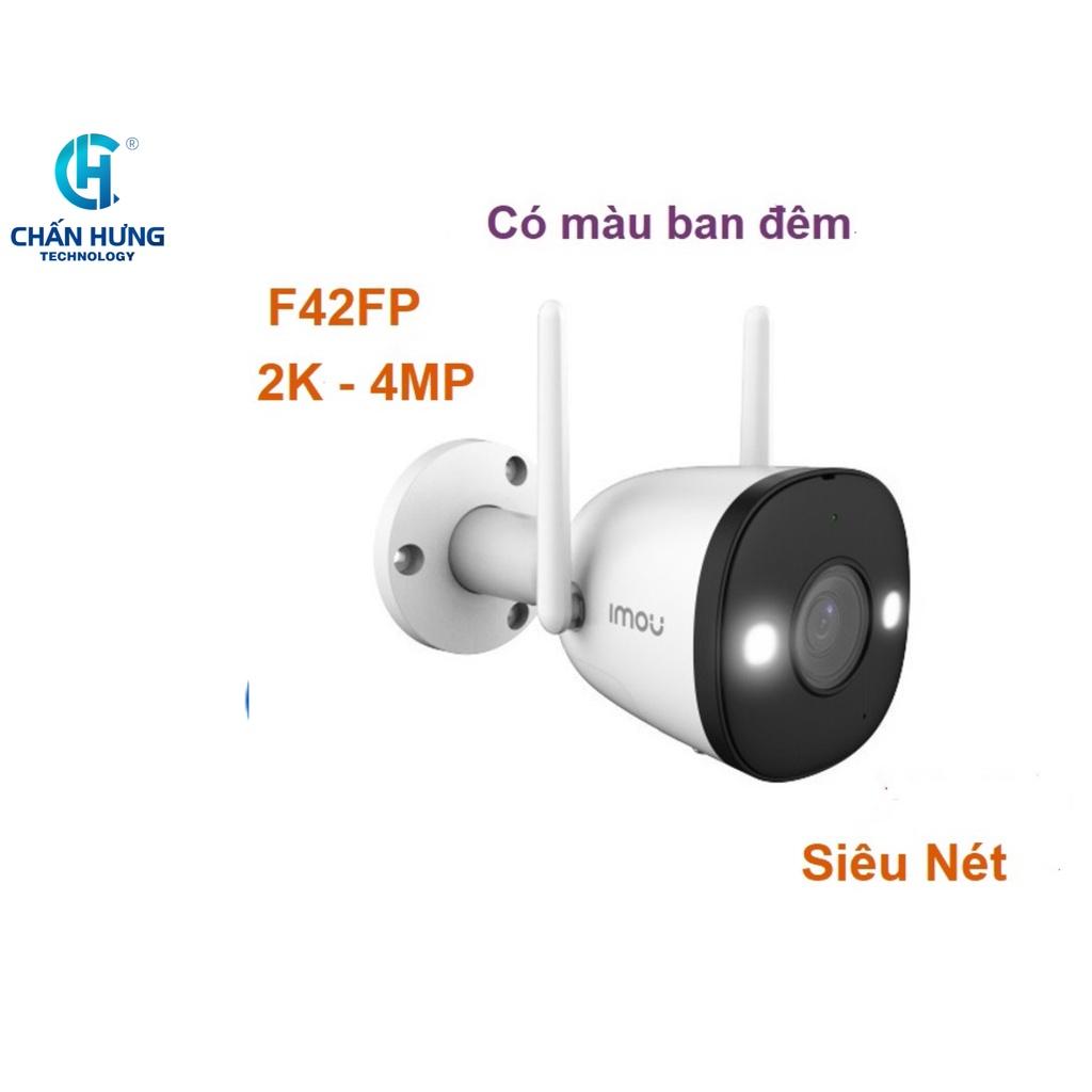 Camera WiFi ngoài trời imou F42FP 4MP,Tích hợp Micro, Full màu ban đêm, Đèn cảnh báo - Hàng chính hãng