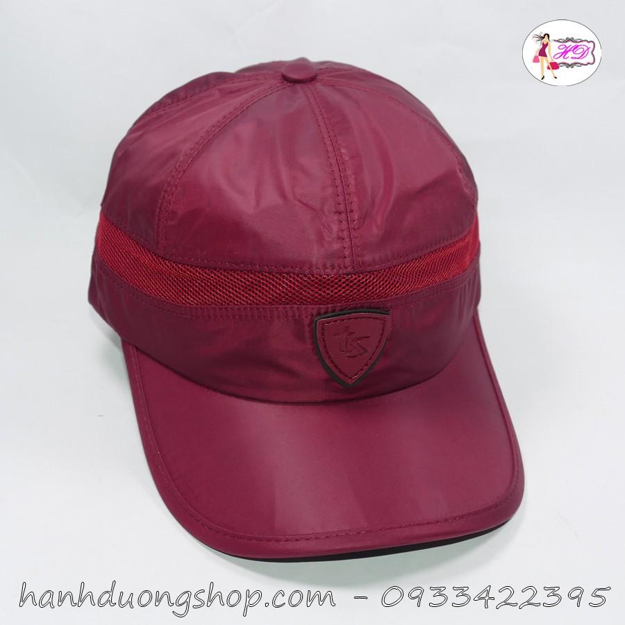 Nón kết vải dù & lưới kết hợp mặt da đẹp TS - TD18