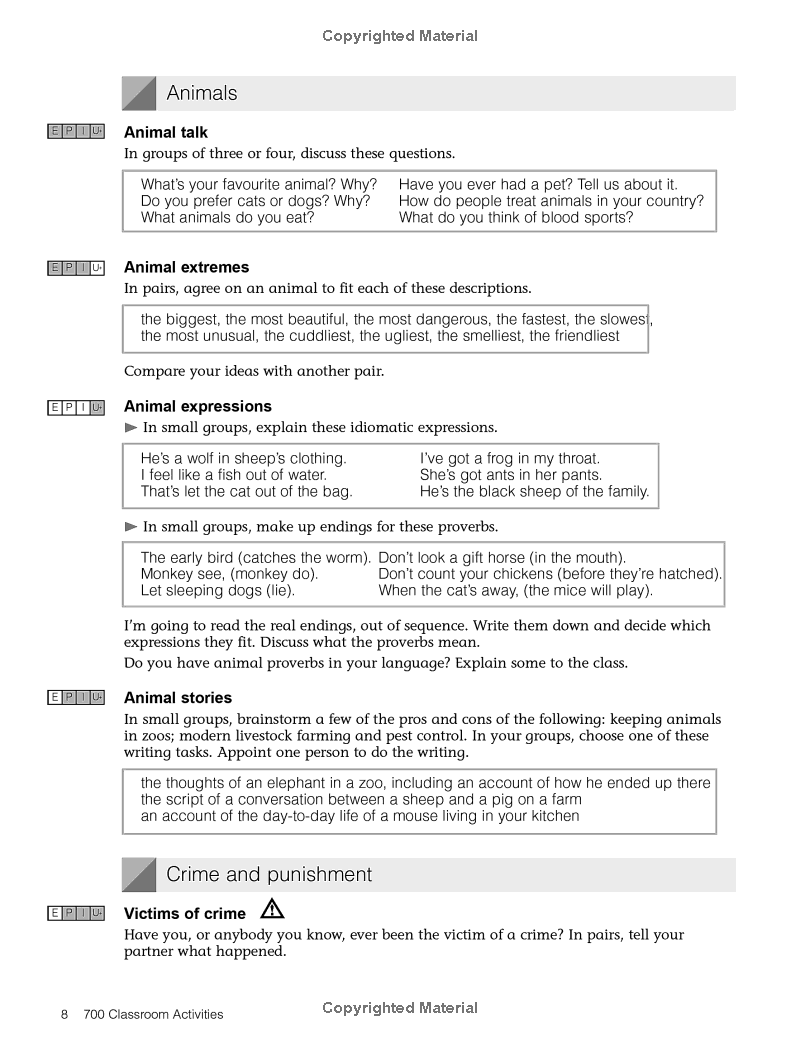 700 Classroom Activities