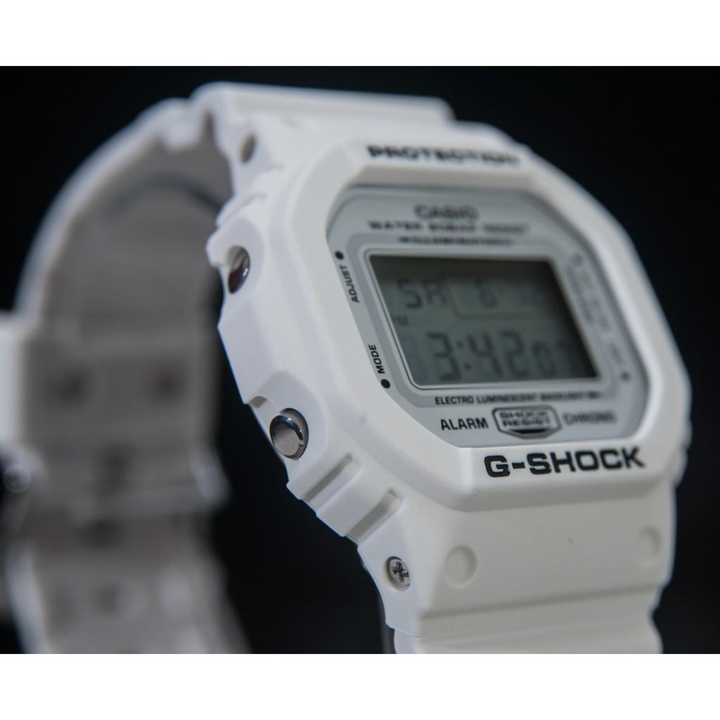 Đồng Hồ Nam Casio G-Shock DW-5600MW-7DR Dây Nhựa Trắng - Mặt Vuông Cổ Điển - Chống N