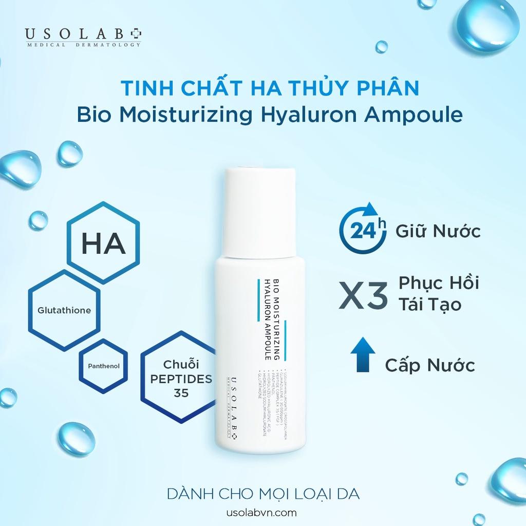 Serum HA Usolab Bio Moisturizing Hyaluron Ampoule - Tinh chất căng bóng HA thủy phân 50ml - Hee's Beauty