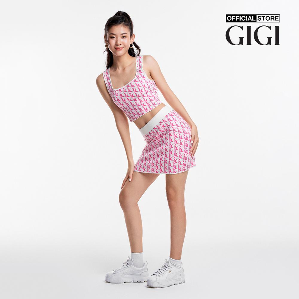 GIGI - Chân váy bút chì mini lưng thun phối logo thời trang G3301K231705