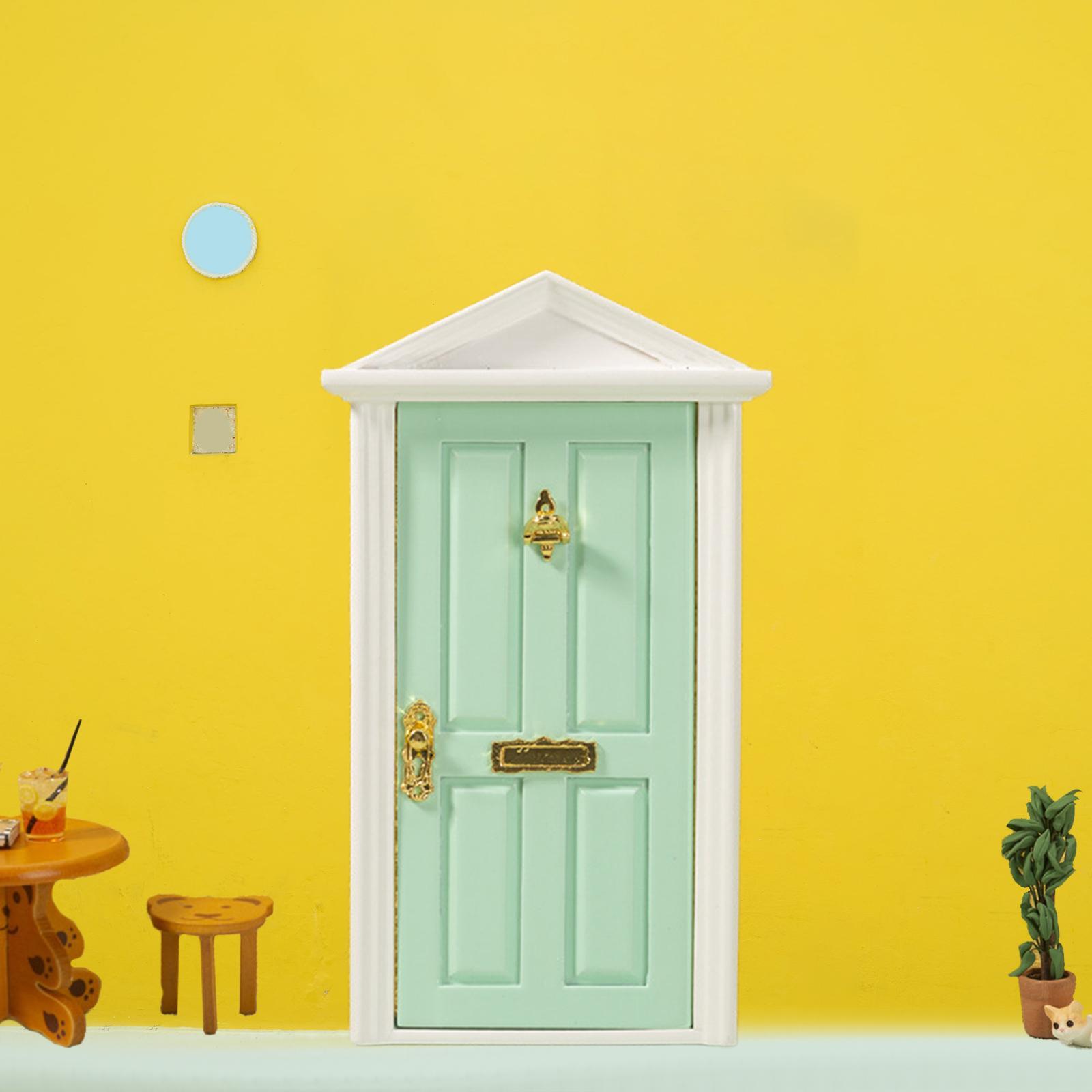 Mini Miniature Door 1/12 Girls Boys for Life Scene Decor Educational Model