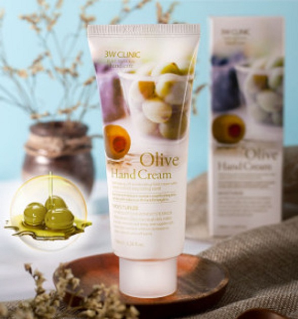 Kem dưỡng tay chiết xuất olive 3W CLINIC Olive Hand Cream 100ml