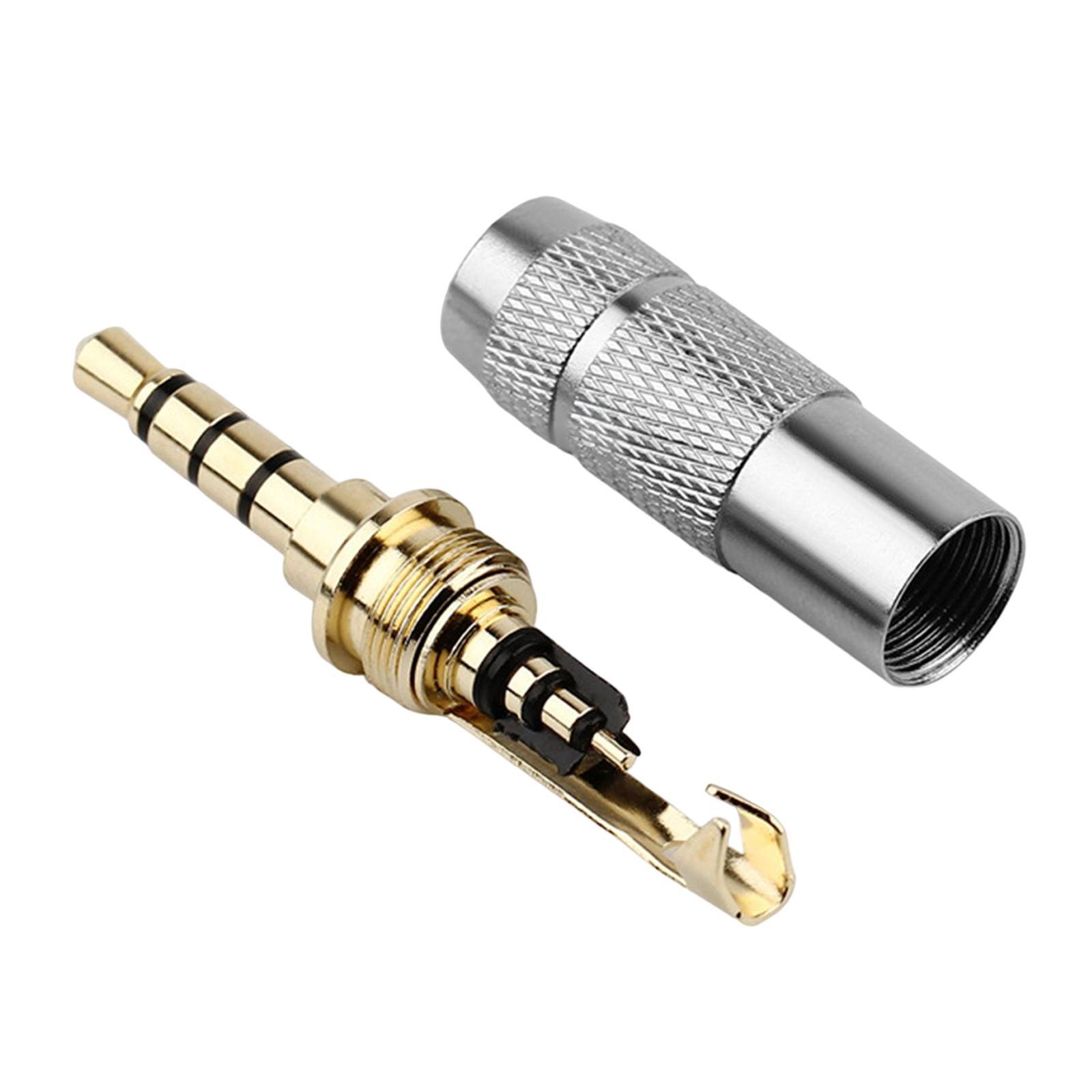 Headphone Jack Male Plug Solder Adapter Connector Stereo Adapter for Headset