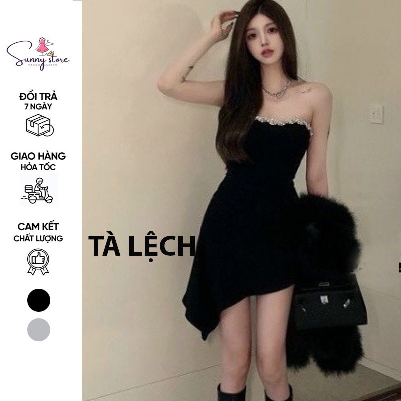 Đầm suông tà lệch