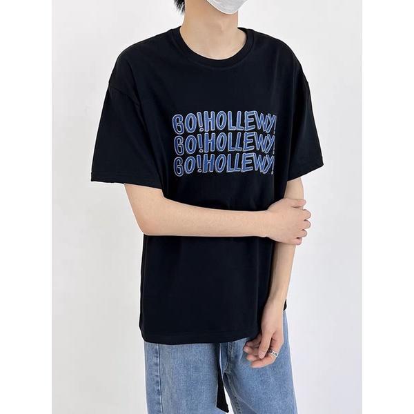 Áo thun unisex áo tay lỡ nam nữ in hình xanh đỏ