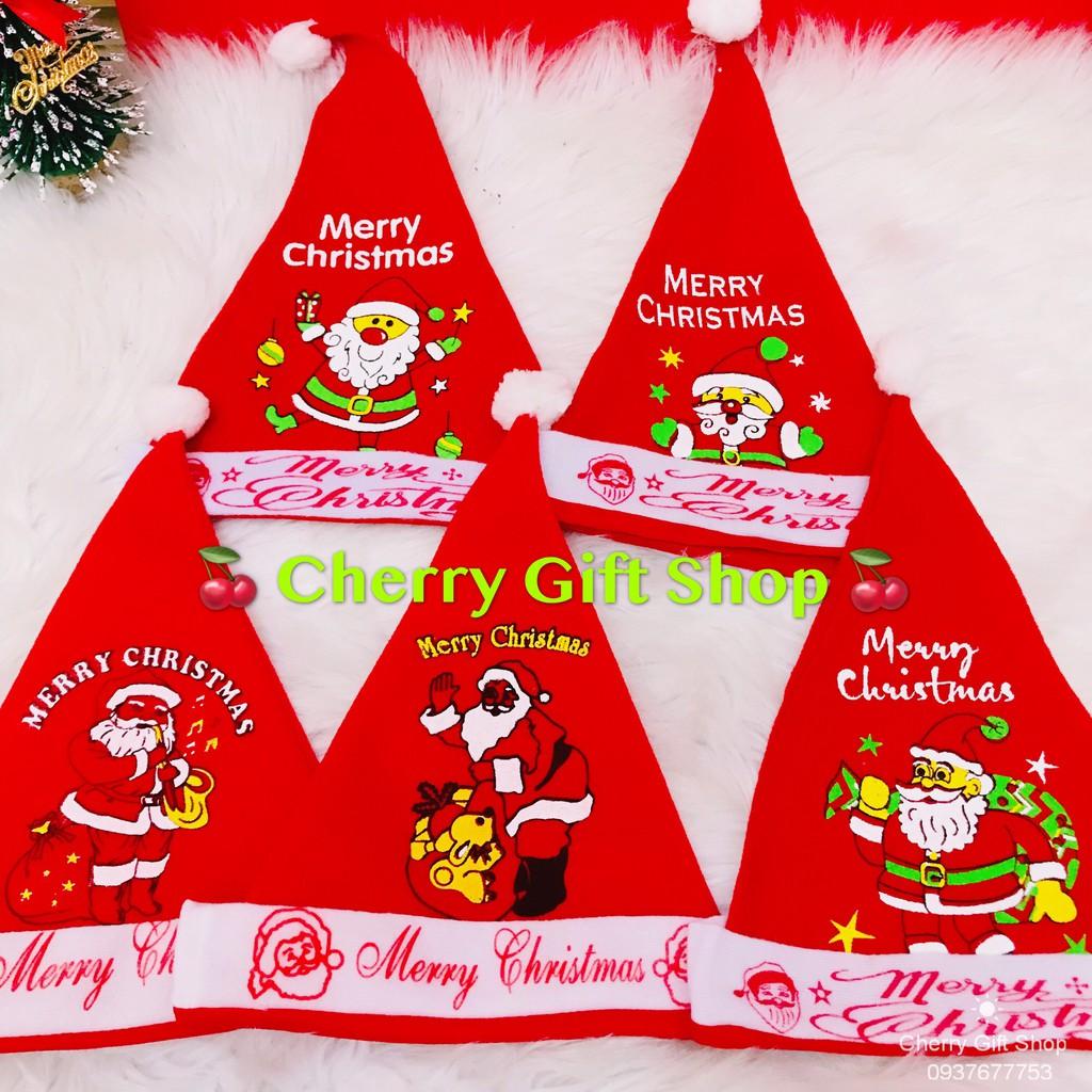 Nón Noel Giáng Sinh Cho Trẻ Nón Noel Vải Nhung - Ảnh Shop Chụp