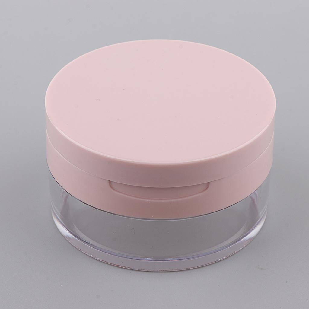 2xEmpty Loose Powder Case Blush Storage Container Talcum Powder Jar 20g Pink