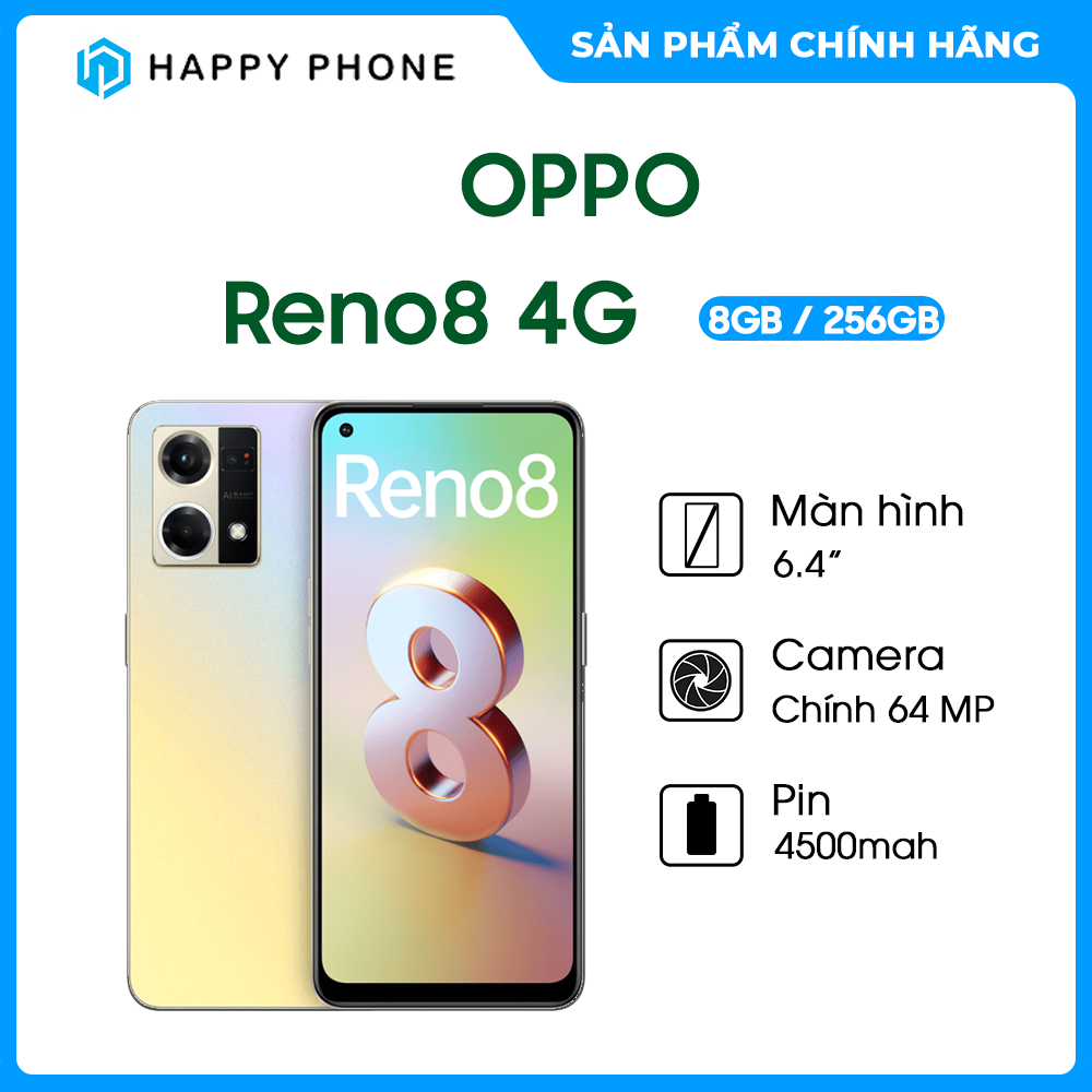 Điện thoại OPPO Reno8 4G (8GB/256GB) - Hàng Chính Hãng