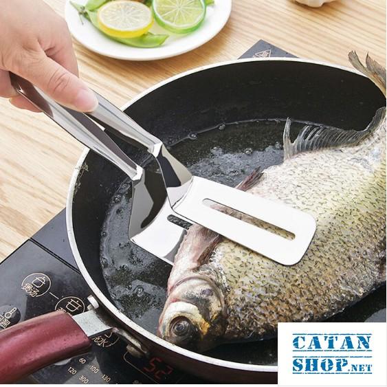 Kẹp inox gắp đồ ăn, xẻng gắp đồ chiên nướng,gắp đồ nóng như bít tết, kẹp thực phẩm bằng inox bền đẹp