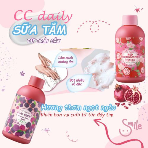 Sữa tắm trái cây CC Daily chiết xuất quả Acai CC Daily Acai Berry Energy Body Wash