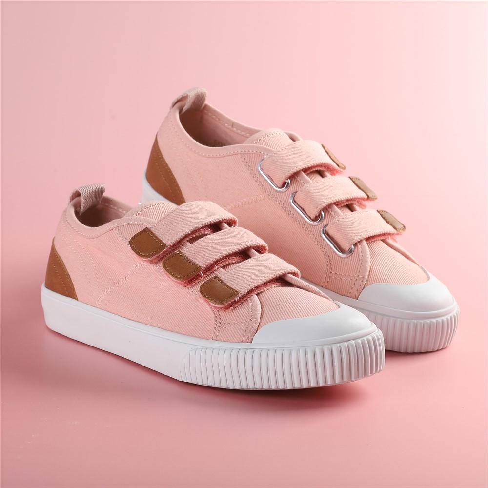 Giày Sneaker Vải Nữ DINCOX E01 Quai Dán Nữ Tính E01 Pink